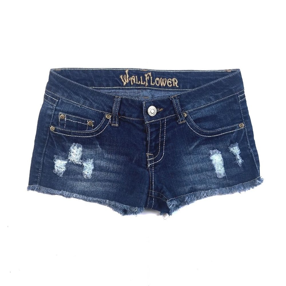 Wallflower Distressed Denim Jean Shorts